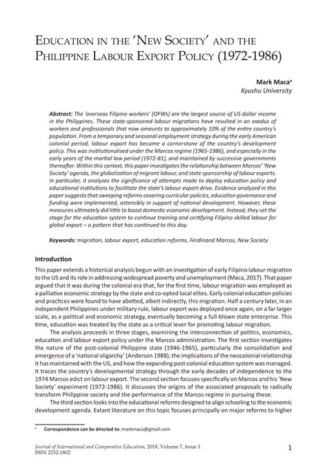 (PDF) Education in the ‘New Society’ and the  .